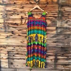 JOSTAR | Colorful Sleeveless Maxi Dress L